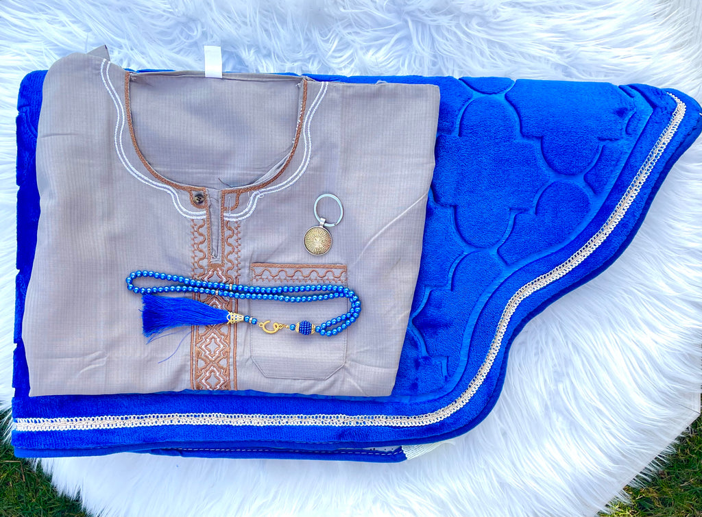 Gebet-Set Jugendliche: Jalabiya + Gebetsteppich & Sunnah-Artikel