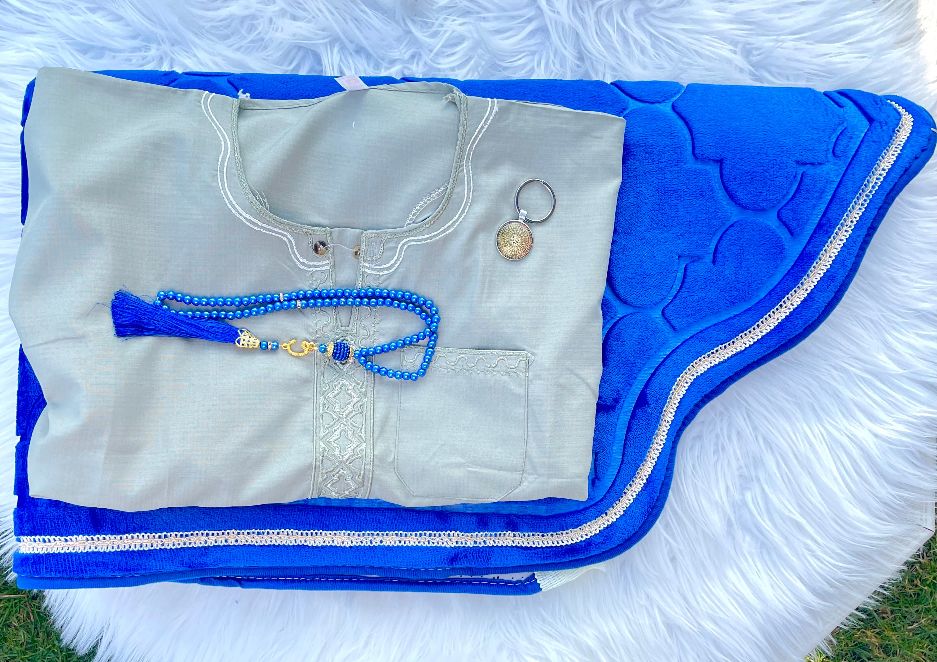 Gebet-Set Jugendliche: Jalabiya + Gebetsteppich & Sunnah-Artikel