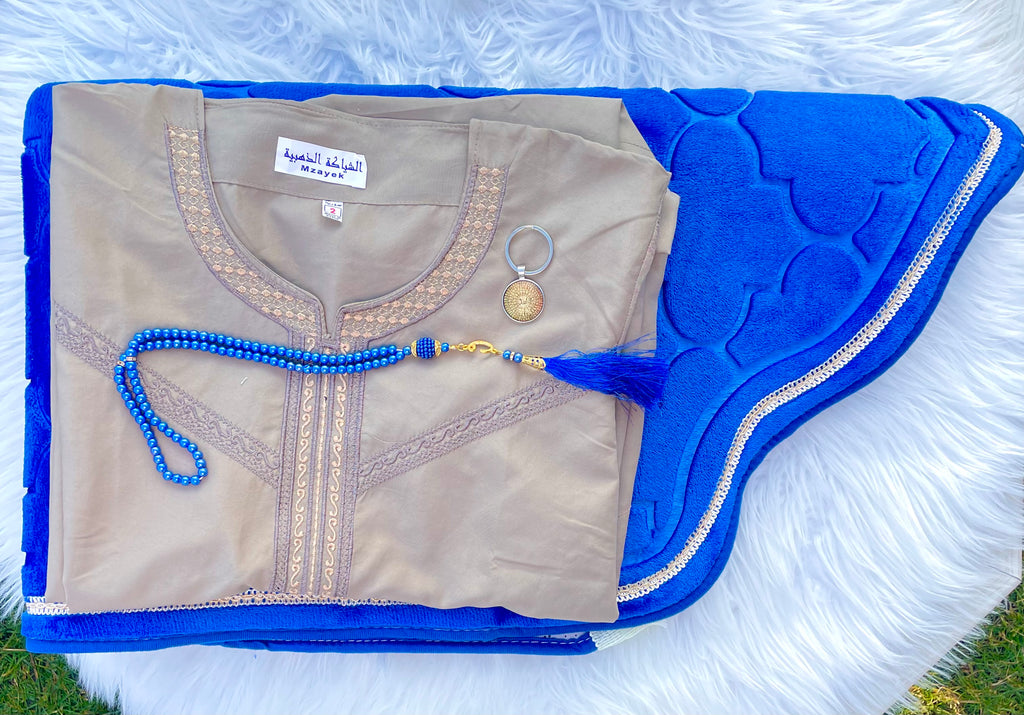 Gebet-Set Jugendliche: Jalabiya + Gebetsteppich & Sunnah-Artikel